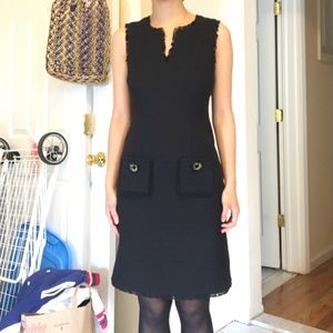 Karl Lagerfeld black tweed dress